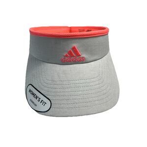 Adidas Aeroready Womens Match Visor Hat Tennis Pickleball Golf Gray Pink NEW